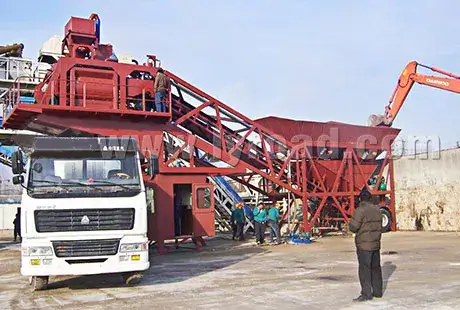 Planta dosificadora de hormigón portátil