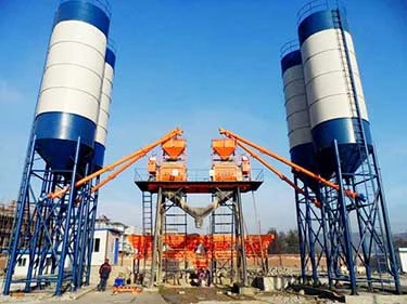 Planta de hormigón de elevación de tolva HZS25 ~ HZS75