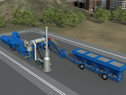 100t/h Planta de Asfalto Continua Portátil