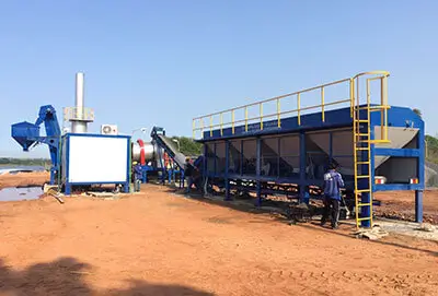 60t/h planta de Asfalto Continua Portátil MDHB60