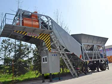 Planta de hormigón prefabricado móvil de remolque YHZS