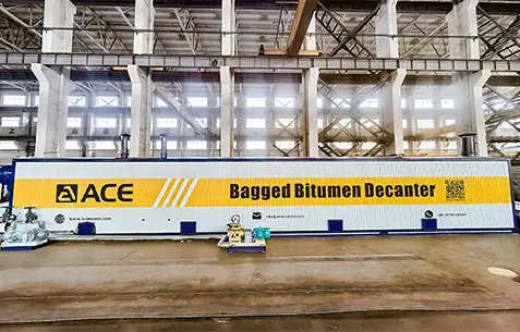 Decantador de bolsas de betún de gran facilidad de uso fabricado por ACE