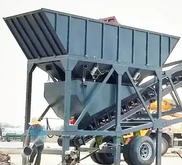 Alimentador en frío de planta de hormigón móvil