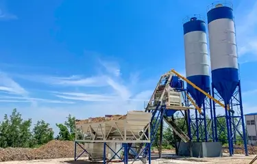 Planta mezcladora de hormigón con tolva elevadora serie HZS