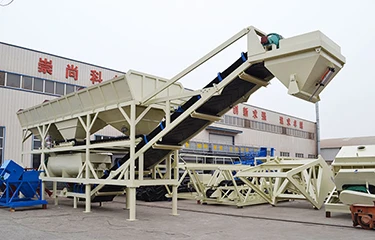 Planta mezcladora de hormigón con tolva elevadora serie HZS