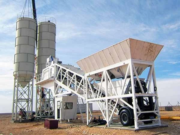 Planta de Hormigón Móvil en Remolque YHZS75, 75m³/h