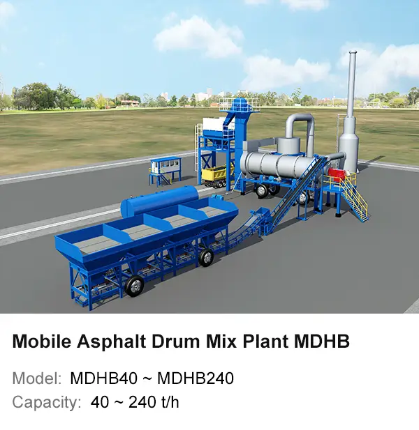 Centrale d'enrobage mobile de série MDHB