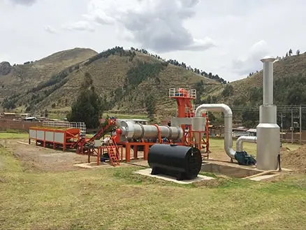 L'usine d'asphalte continue à 80 t / h