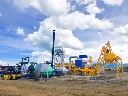 L'usine d'asphalte continue à 100t / h