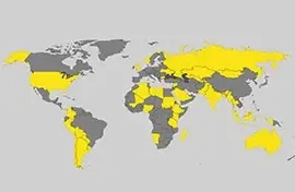 Présence de plus de 80 pays, 400+ usines d'asphalte exportées