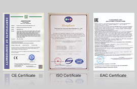Certifié CE, ISO, EAC, Directeur CCMA