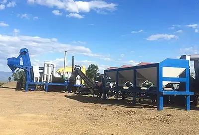 Paramètre et prix de l'usine d'asphalte mobile en continu de 40 t / h