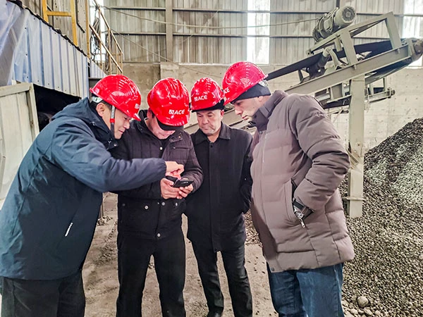 International clients inspecting the manufacturing process in ACE Group mixer assembly workshop