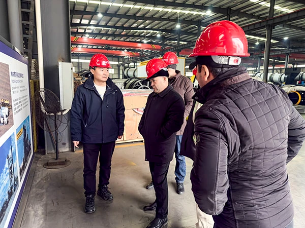Delegates observing asphalt plant operation at ACE Group Xuchang production base site
