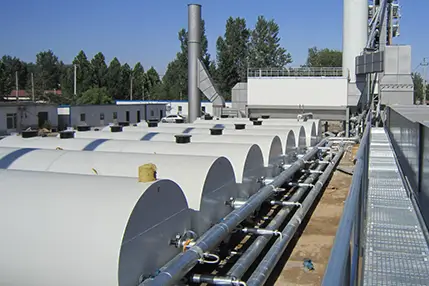 Thermal Oil Heating Horizontal Bitumen Tank Outdoor Commissioning