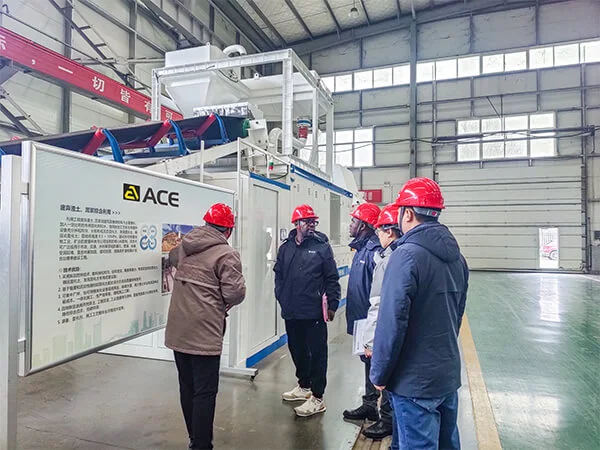 Cameroonian client paid a visit to ACE Group asphalt plant workshops