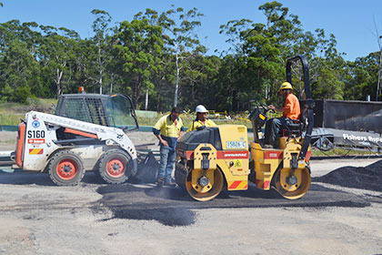 finished asphalt on site