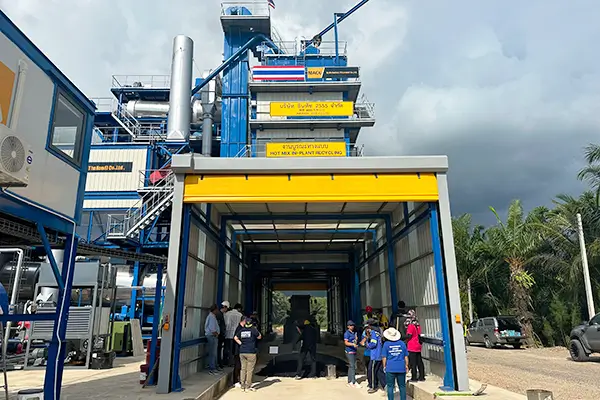 Official compliance inspection at asphalt facility