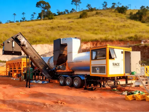 On-site assembly of IAP120 asphalt plant in DR Congo
