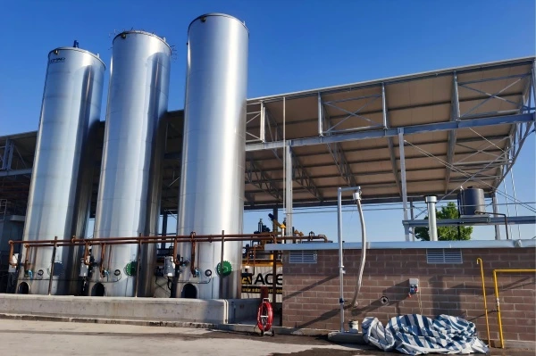 Completed asphalt rubber plant ready for operation