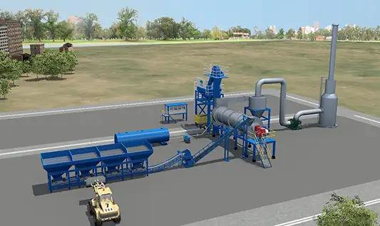 Main Structure of DHB Asphalt Drum Mixing Plant