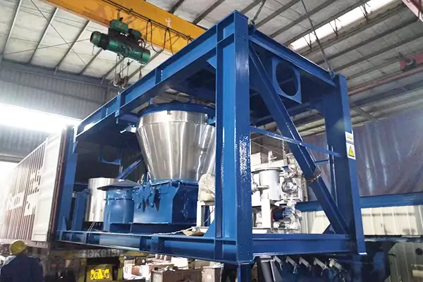 RAP Weighing hopper packed and prepared for shipment