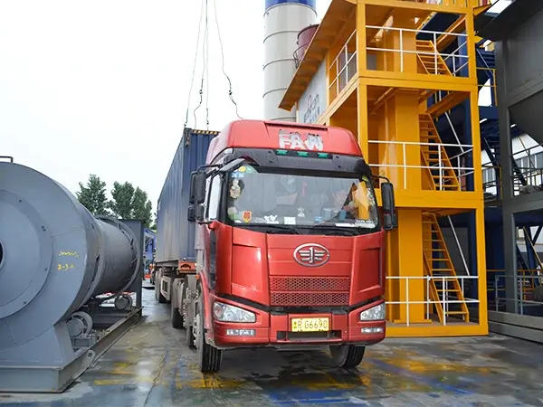 LB1500 Asphalt Batch Mix Plant Shipped to Russia By Land