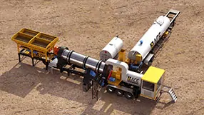 Continuous hypermobile asphalt plant