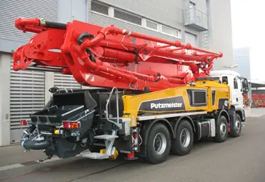 Putzmeister concrete pump truck