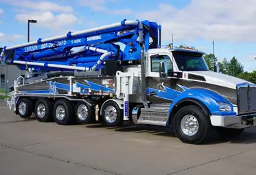 Schwing concrete pump truck