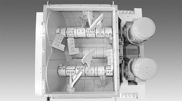 horizontal twin-shaft batch mixer for asphalt plant