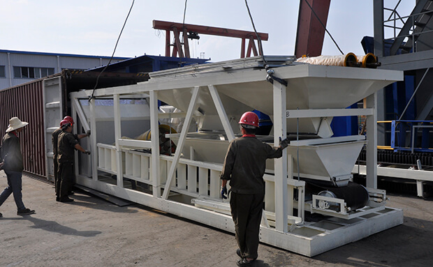 YHZS-35 Mobile Concrete Mixing Plant shipped to Uzbekistan