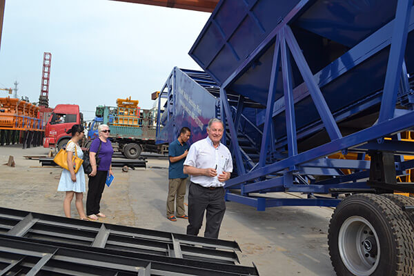 Australia customers visited our concrete batching plant