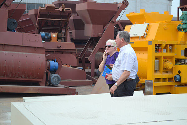 Australia customers visited our concrete batching plant