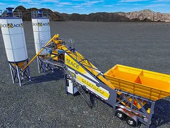 Trailer Mobile Concrete Mixing Plant