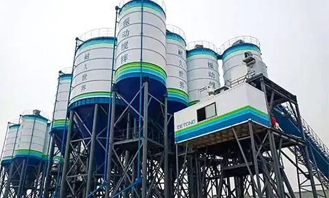 Vibration mixing concrete plant with the capacity of 90m³/h