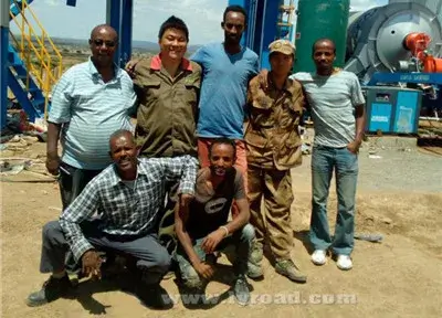 Our technician and local workers finished installation together in Ethiopia