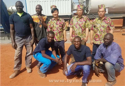 Our technicians and local workers finished installation together in Mali