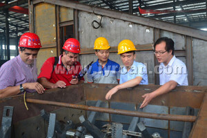 Tajikistan customer visited our asphalt mixing plant